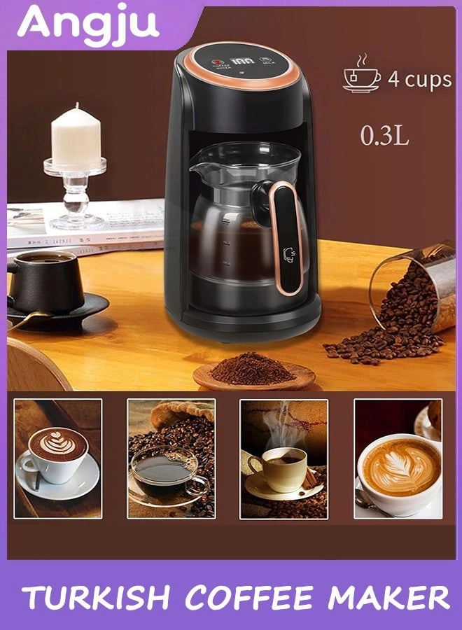 Turkish Glass Coffee Maker - Foldable Handle Portable Electric