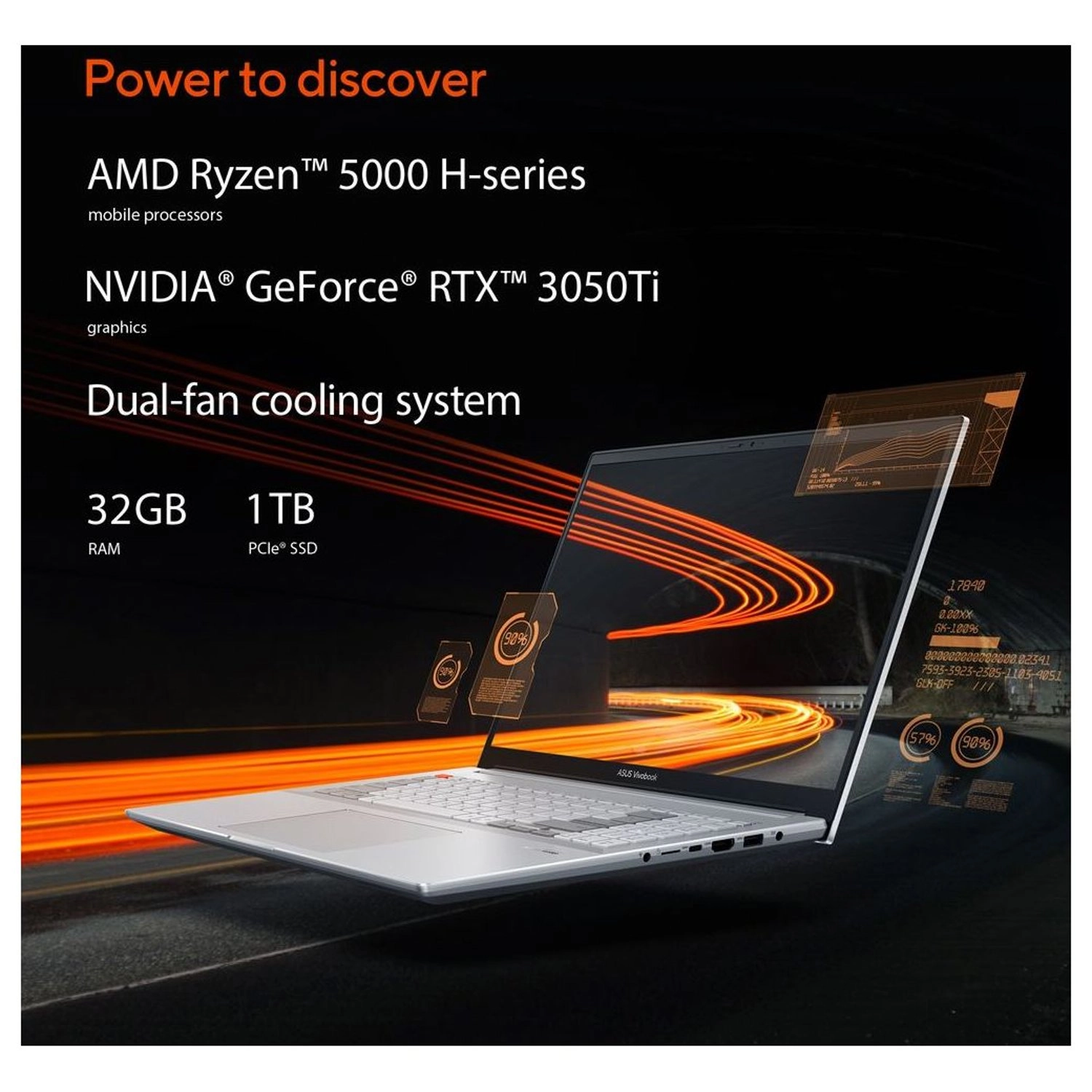 Vivobook Pro 16X OLED M7600QE-OLED0R9W - 16'' Ryzen 9-5900HX 32GB DDR4 1TB SSD