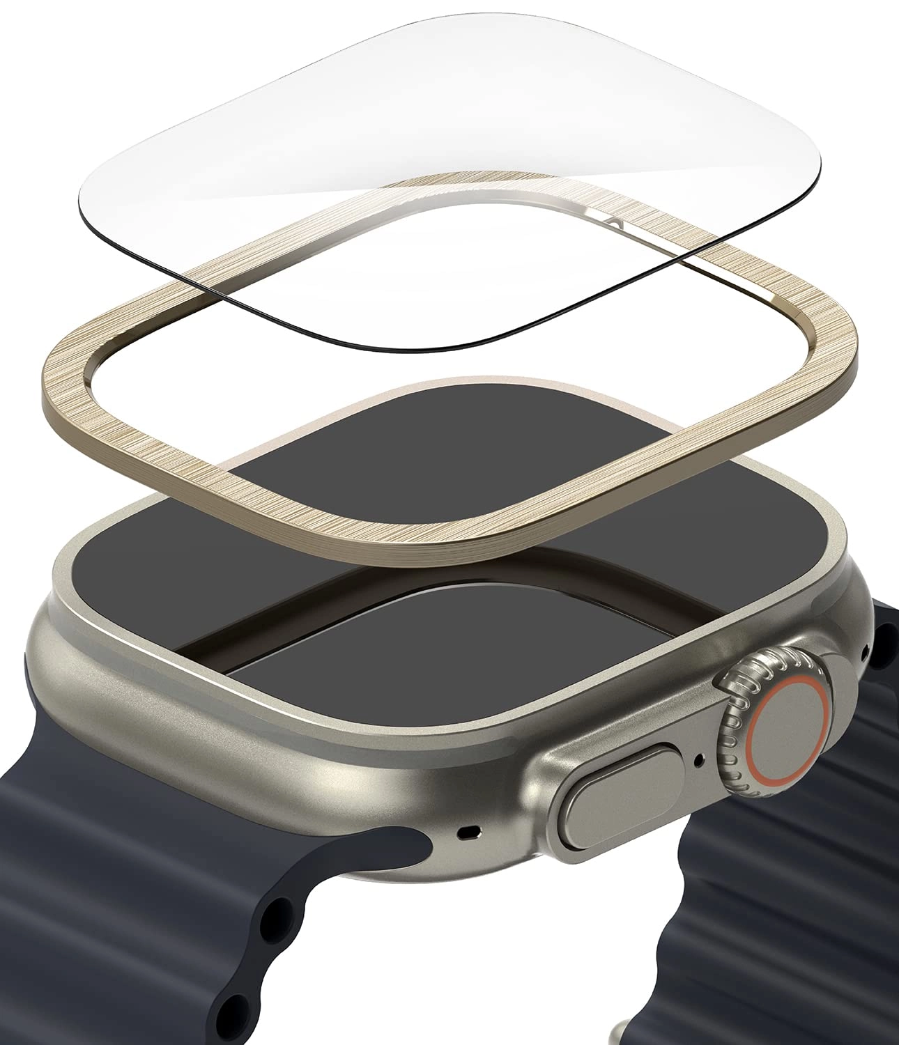 Ringke Bezel Styling + Glass Screen Protector 49mm SUS316L stainless steel
