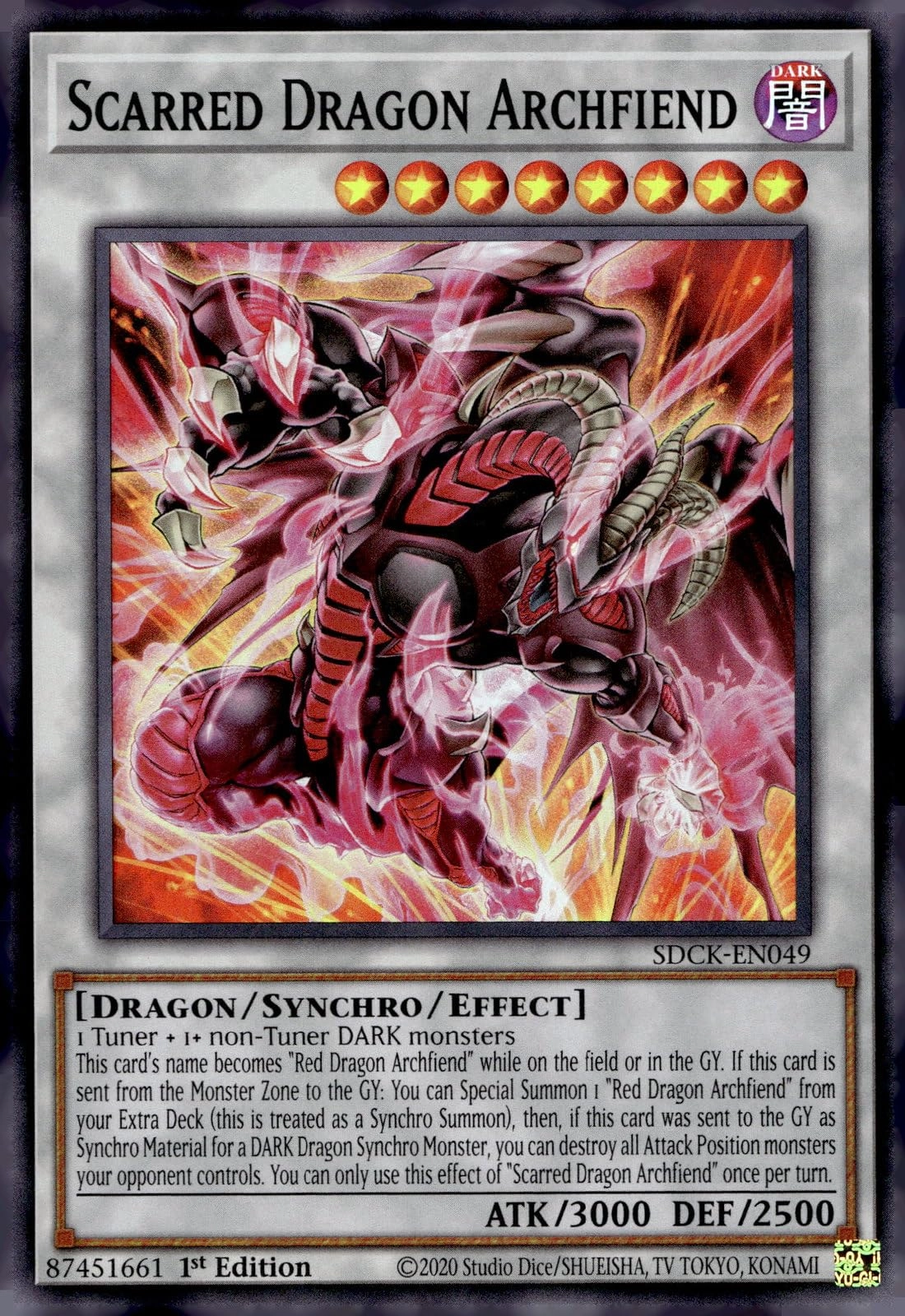 Yu-Gi-Oh! Scarred Dragon Archfiend SDCK-EN049 1st Edition - EN