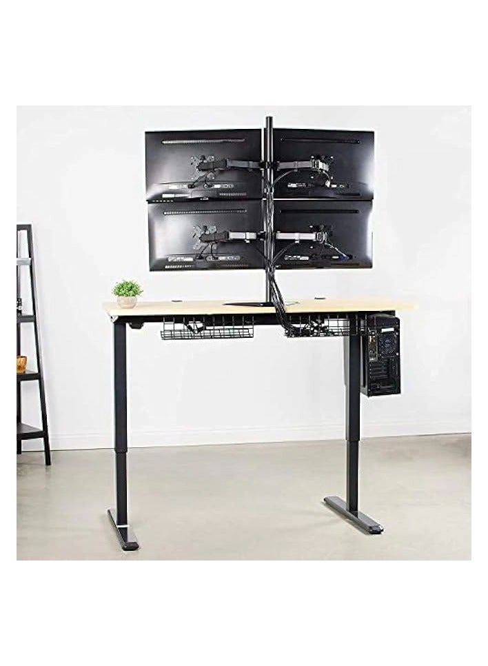 Quad Monitor Desk Mount - four 19-32 inches 75x75mm or 100x100mm