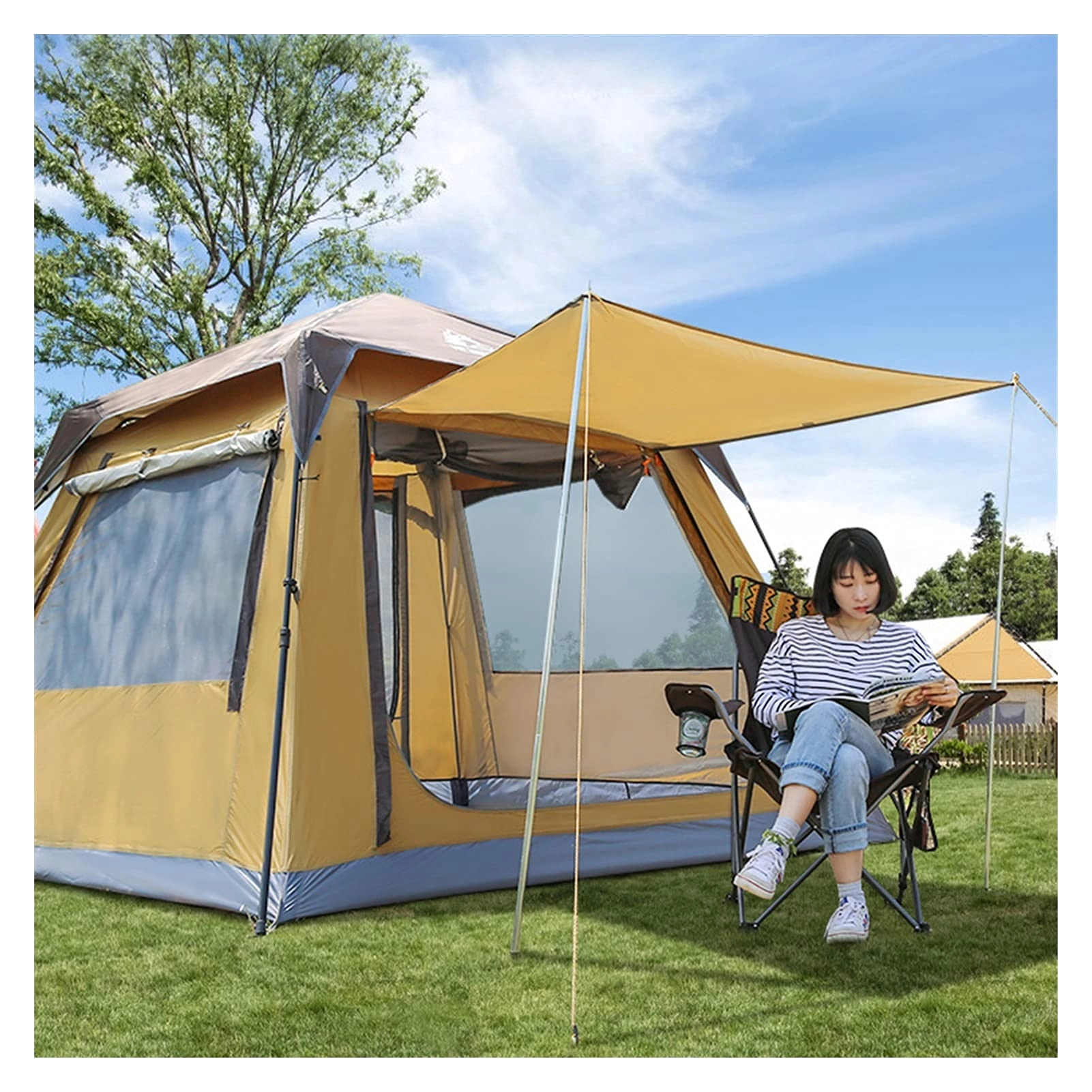 FTLOHQF Square-Top Tent - 8-10 person