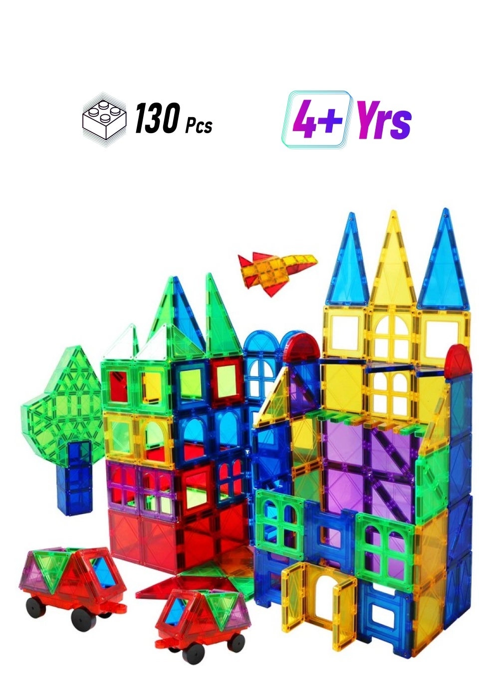 Magblock Magnetic Tiles - Construction 130 pcs