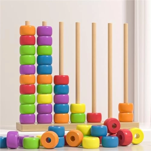 Color Matching Stacking Puzzle (THUCHENYUC) - 60 pcs