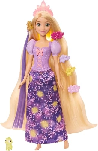 Rapunzel Fashion Doll - Glowing Hair Pascal Figure 7 Styling Accessories