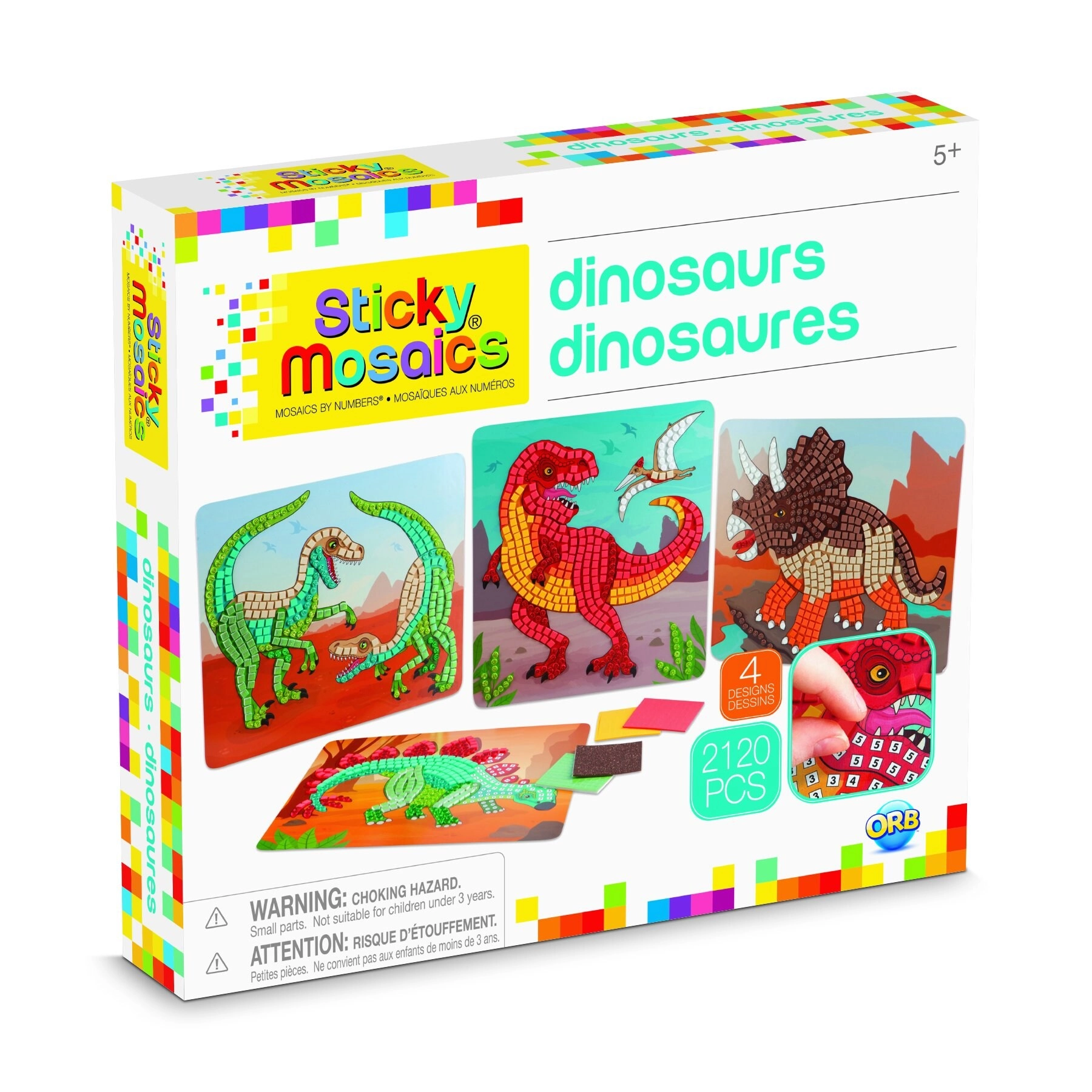 Sticky Mosaics Dinosaurs