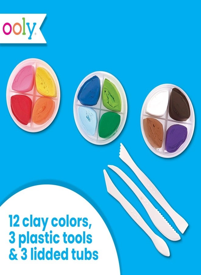 Air Dry Clay - 12 Colors 3 Shaping Tools