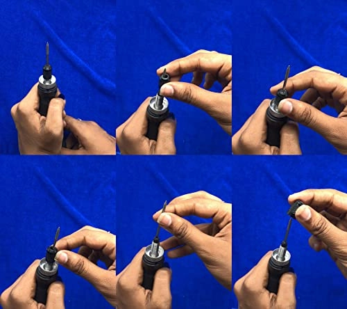 Mini Drill Machine - 12V Speed And Direction Control + Adapter - Collet Chuck 10mm 23mm + Stones + Felt Pad + Mandrel Burrs - 120x Diamonds Bur