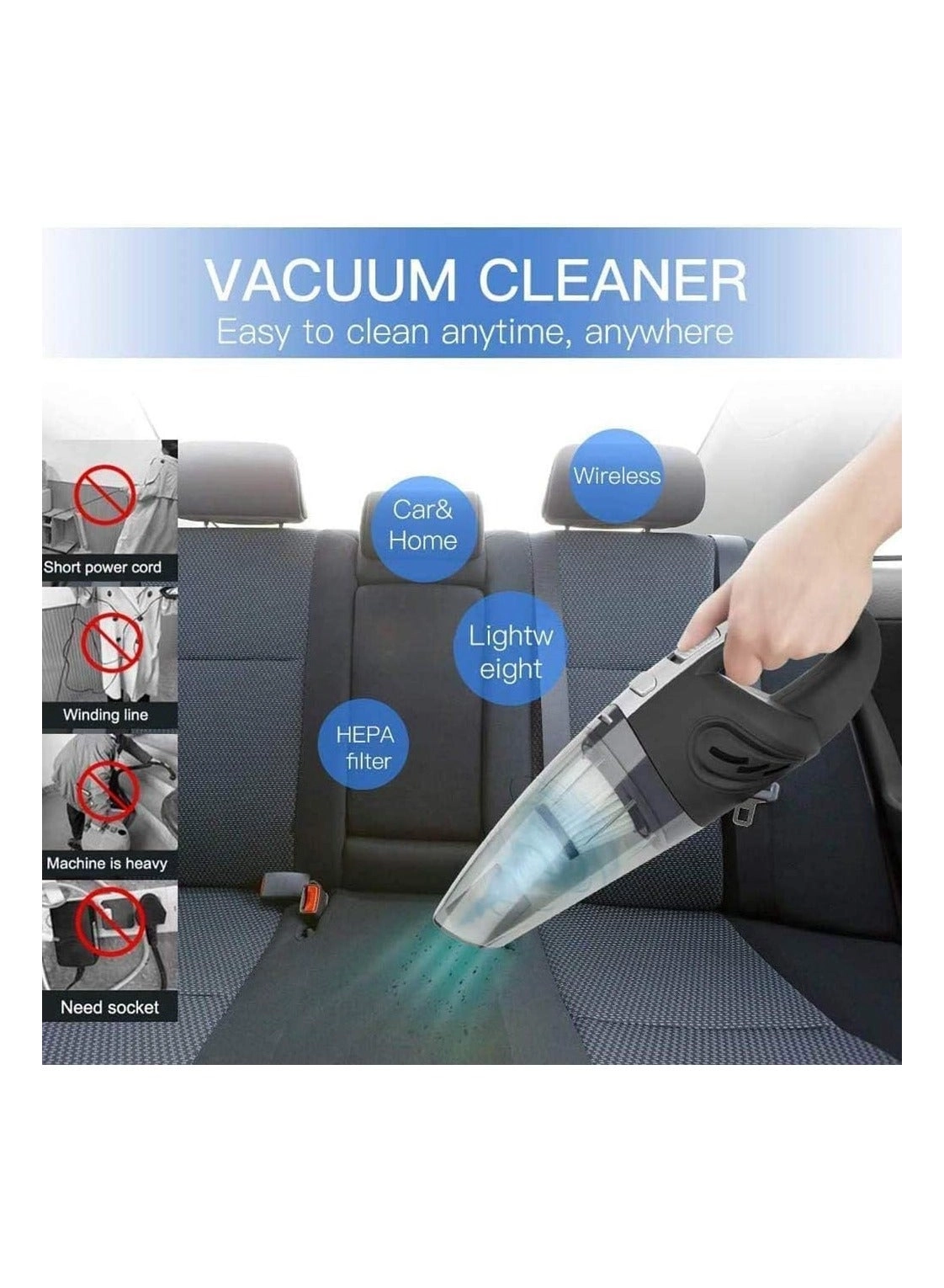 Handheld Vacuum - 8500PA Cordless Wet & Dry