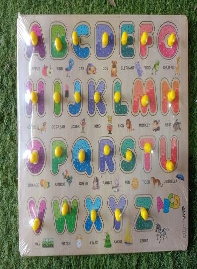 Tamil Vowels + English Alphabet Wooden Letter Puzzle Board