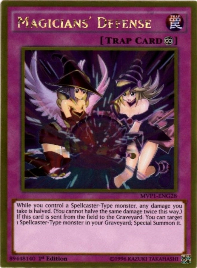 Yu-Gi-Oh! Magicians' Defense MVP1-ENG28 - English Gold Edition 1st Edition Gold Rare