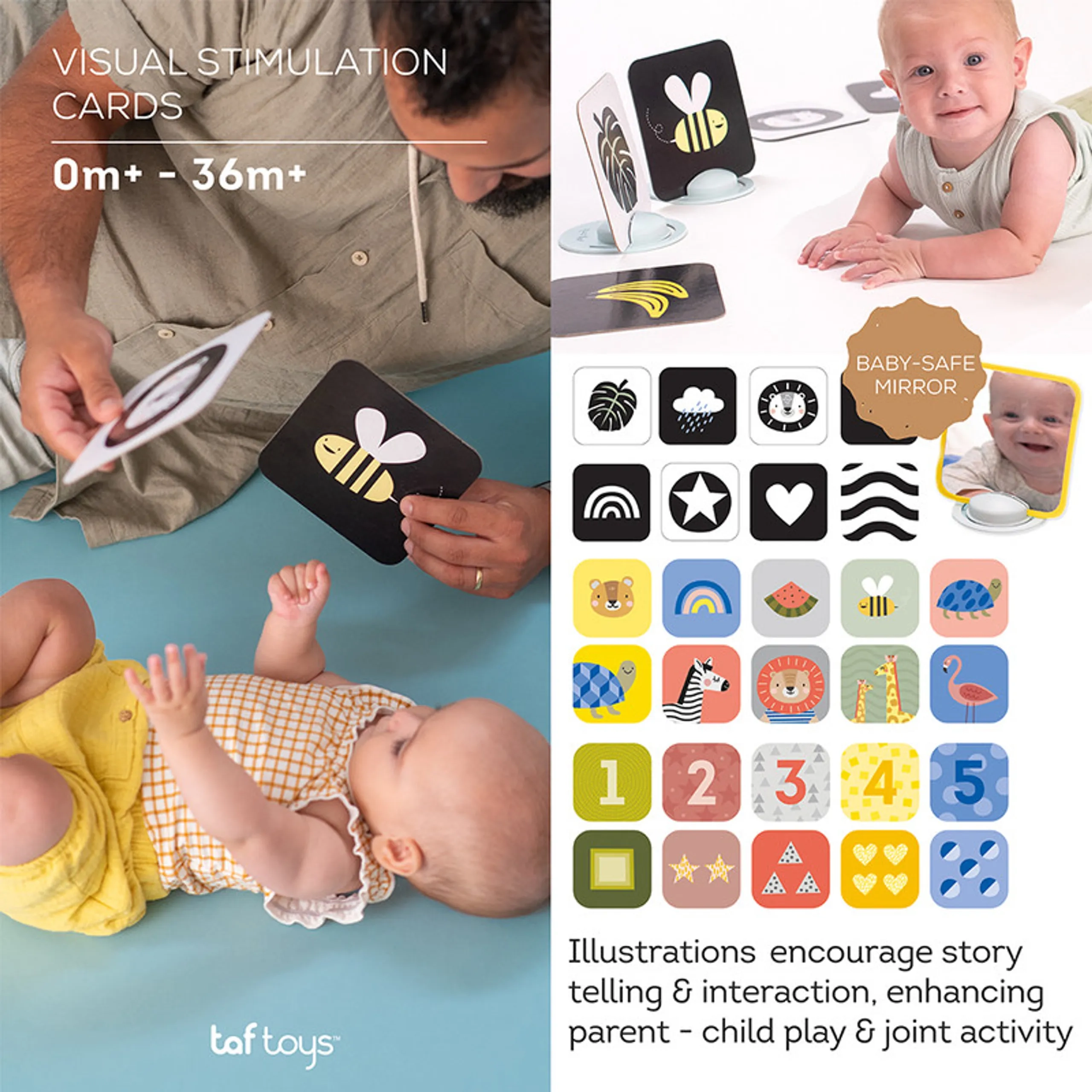 My 1st Tummy-time Cards - Savannah collection 0 month