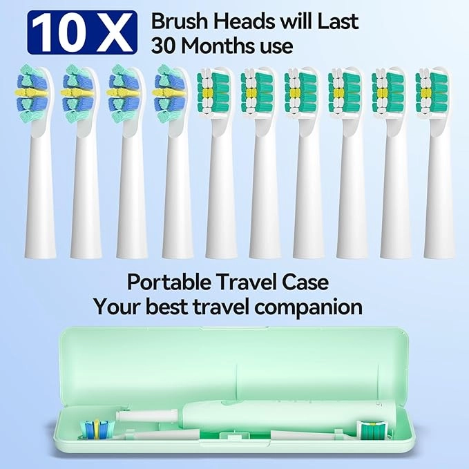 SG-2316 - 10 Brush Heads Travel Case Smart Timer
