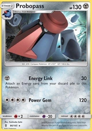 Pokémon Probopass 86/145 - 1pcs + Toploader