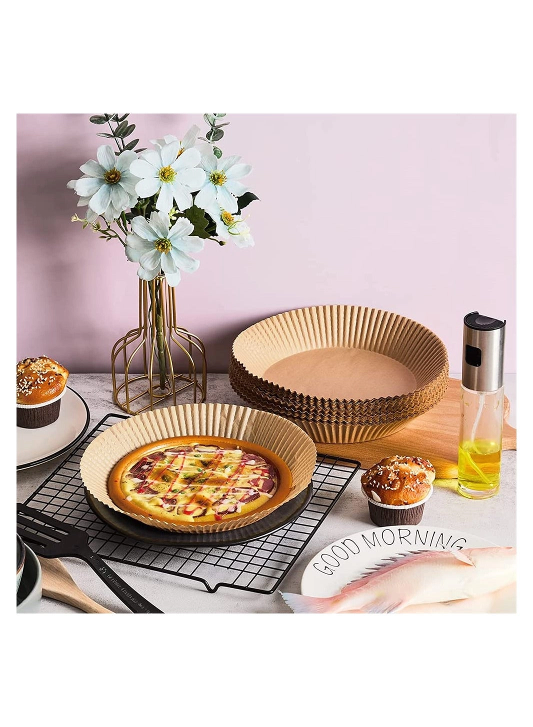 Air Fryer Disposable Paper Liner - Silicon paper 100 PCS