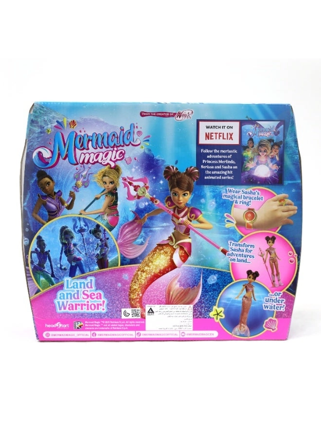 Sasha Warrior Doll - 9-Inches Land and Sea Transformation 2-in-1