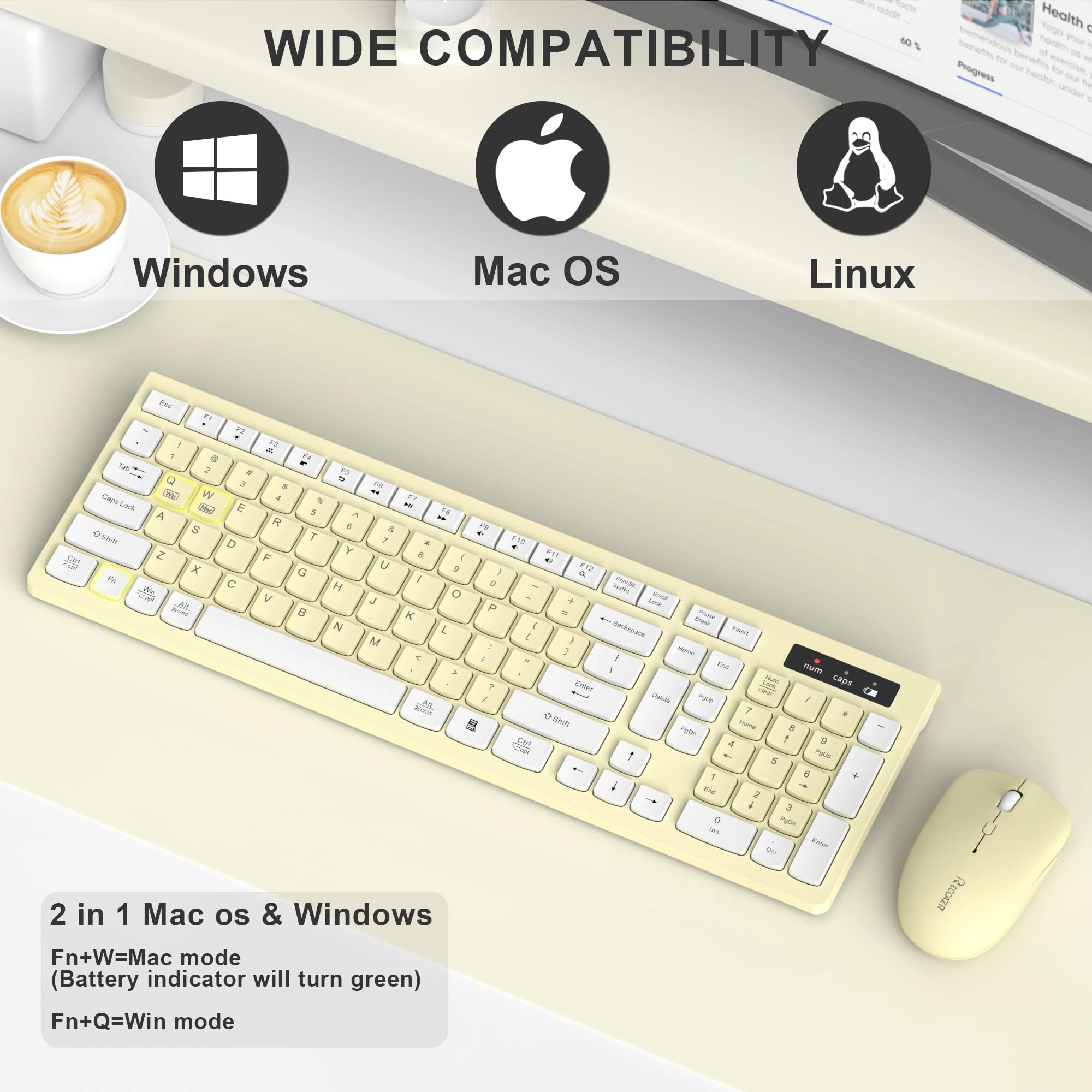 Ergonomic Wireless Keyboard - Wired