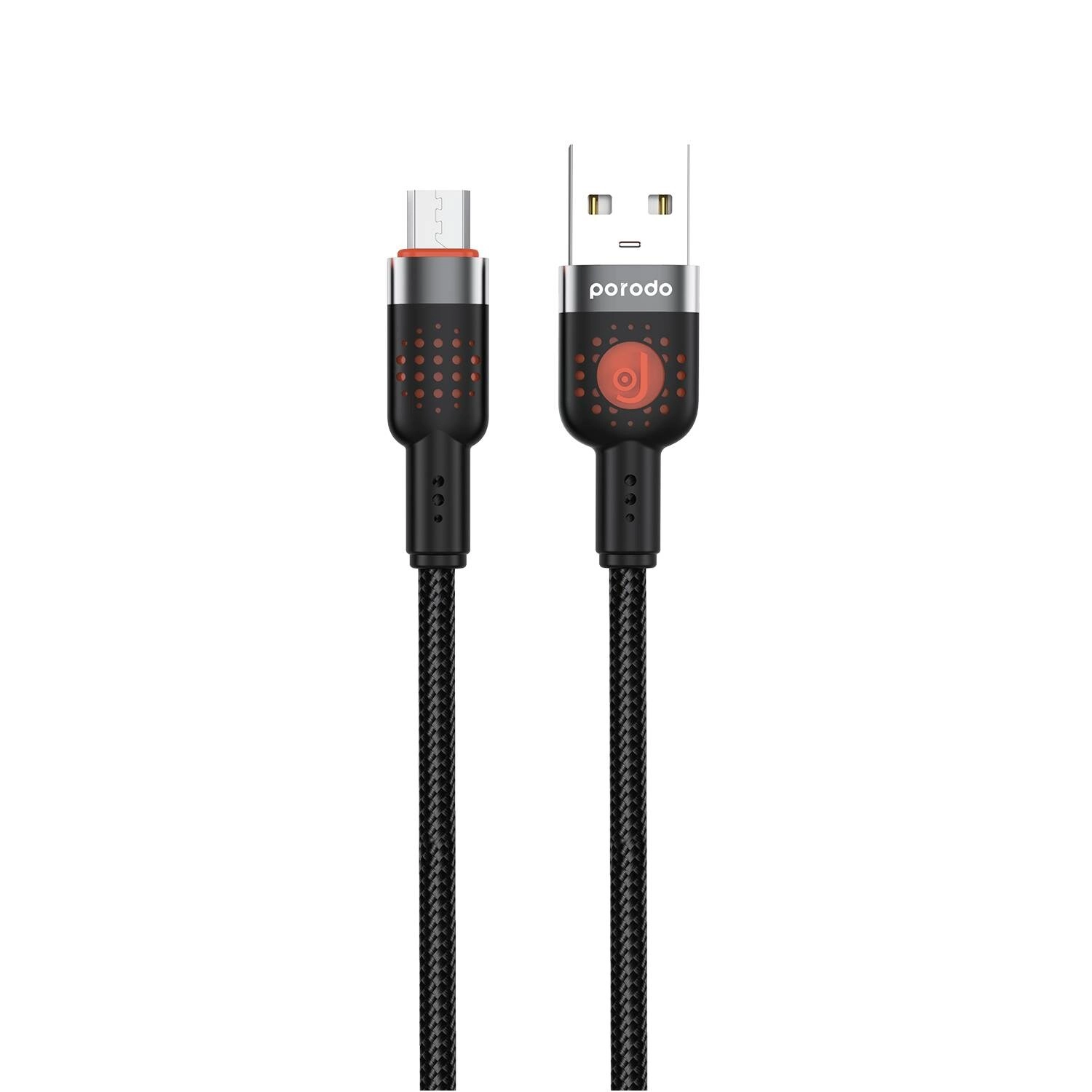 Porodo Charge Cable 480Mbps USB-A to Micro USB 1.2m Braided