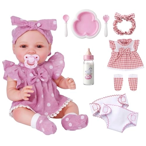 Reborn Baby Doll - 17 Inch Vinyl Cotton Girl Ages 3+