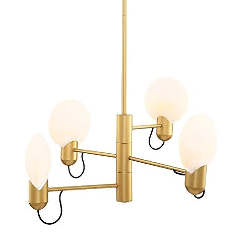 Scandinavian Iron Molecular Chandelier - 4 heads Golden
