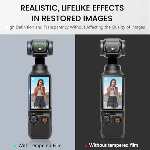Tempered Glass Screen Protector - DJI OSMO Pocket 3 + Lens Protector Film