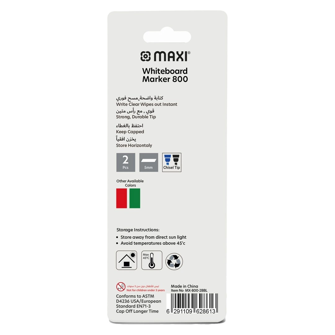Whiteboard Marker 800 - Blue and Black 5mm