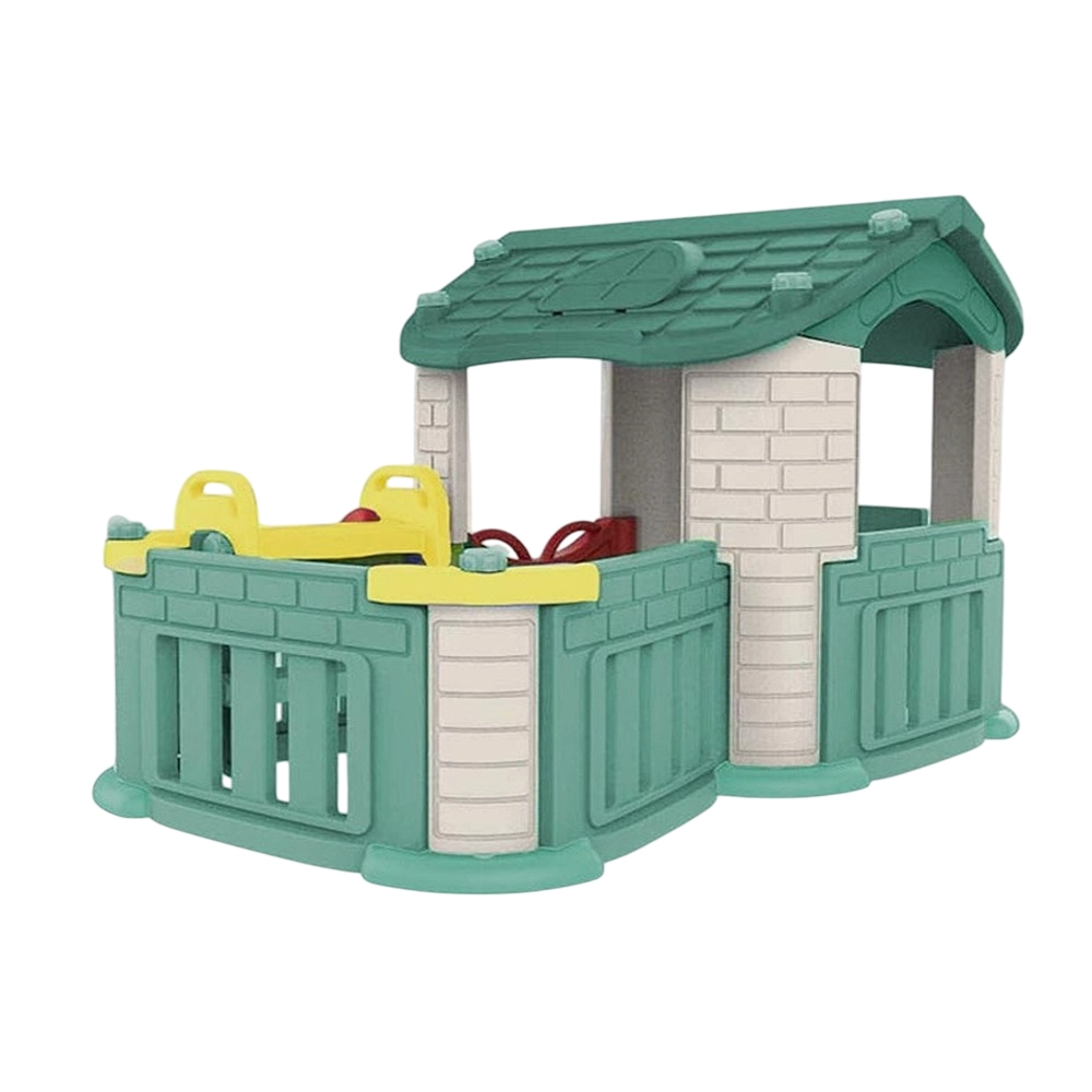 Kids Outdoor Playhouse With Fence