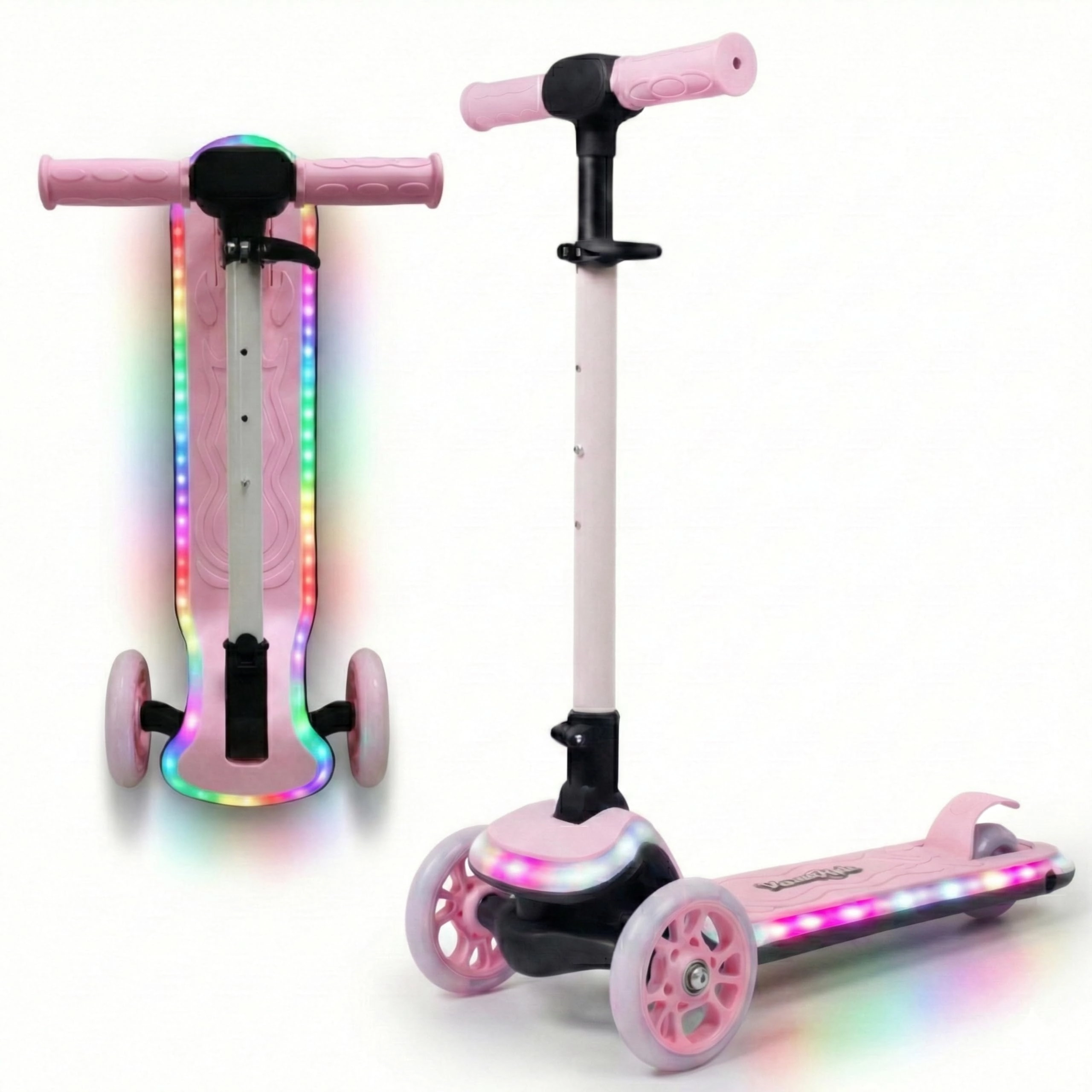 Street Jam Kick Scooter - 3-Wheel LED Foldable
