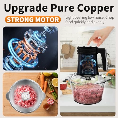 Electric Food Processor - 8 Cup+8 Cup 300 watts