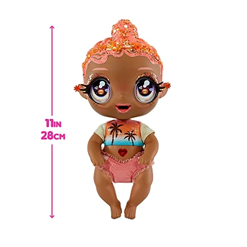 Solana Sunburst Baby Doll - Glitter Pink Hair 3 Color Changes Ages 3-5+