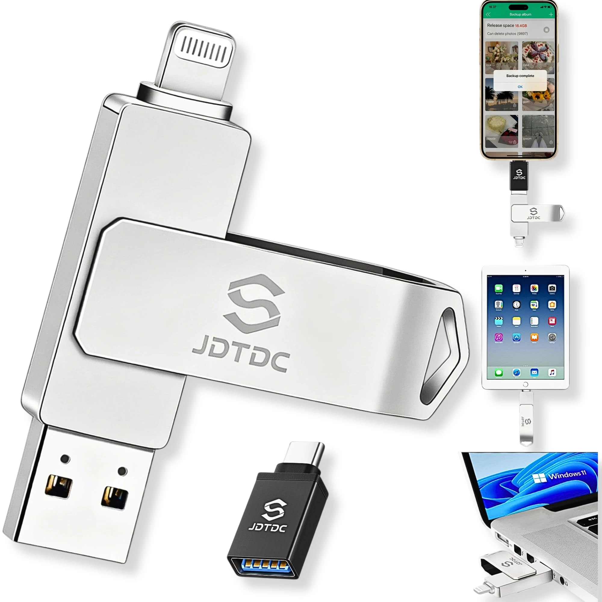 Shenzhen Jiangda Photo Stick - USB 3.0 Lightning USB-C USB-A 128GB