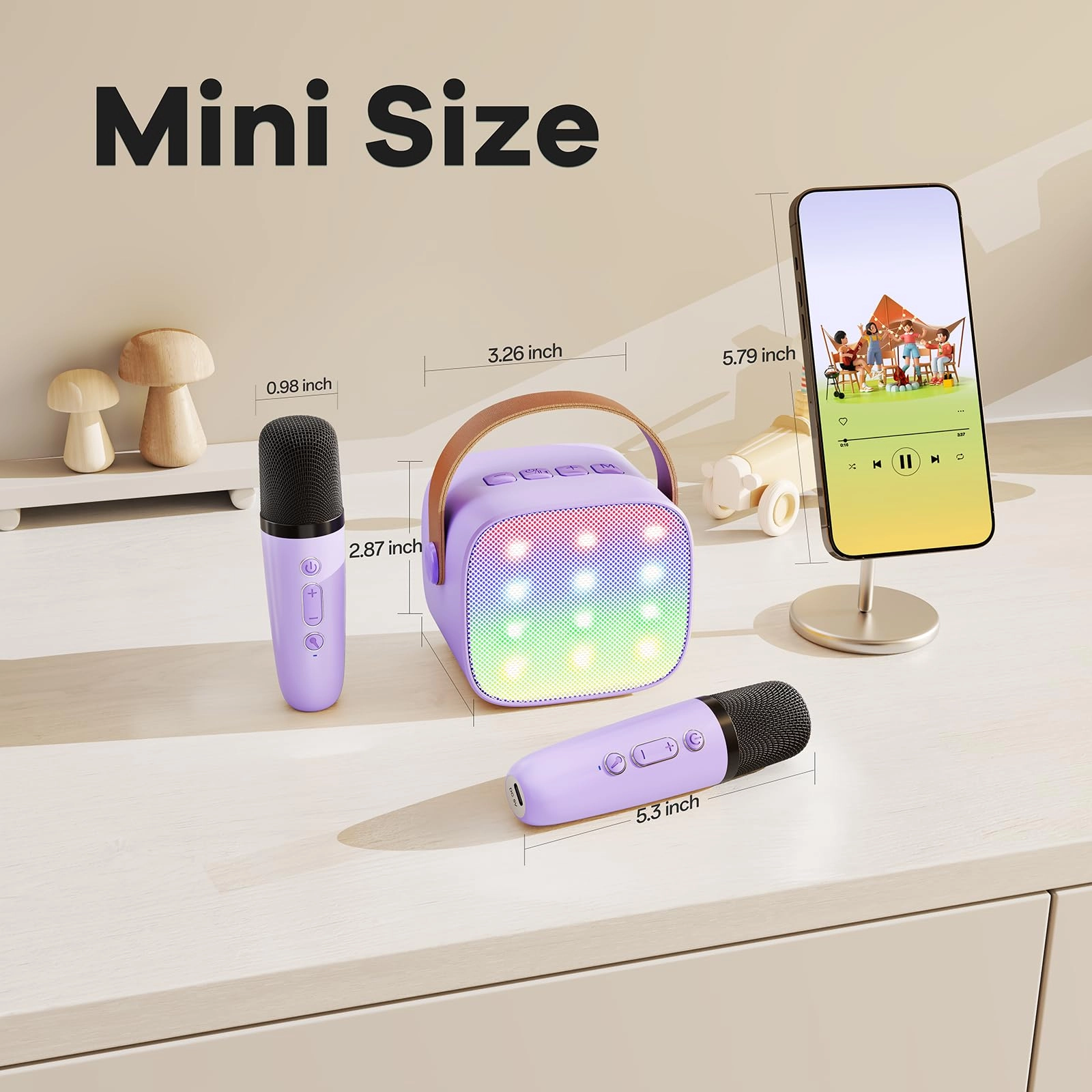 Karaoke Machine - 2 Wireless Microphones
