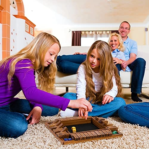Shut The Box - Wooden 10 Dice