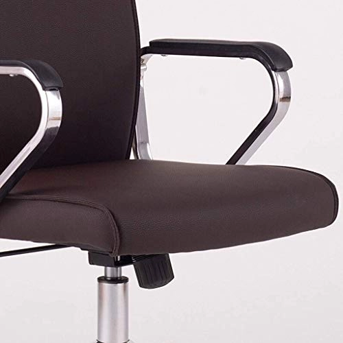 Desk Chair - PU Leather Brown High Back