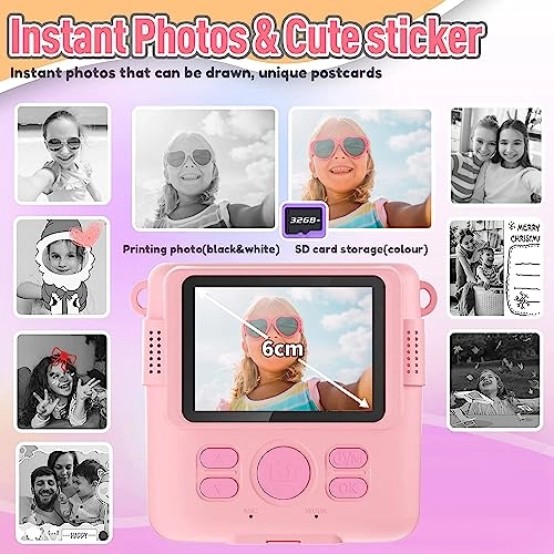 Kids Camera - Instant Print Pink