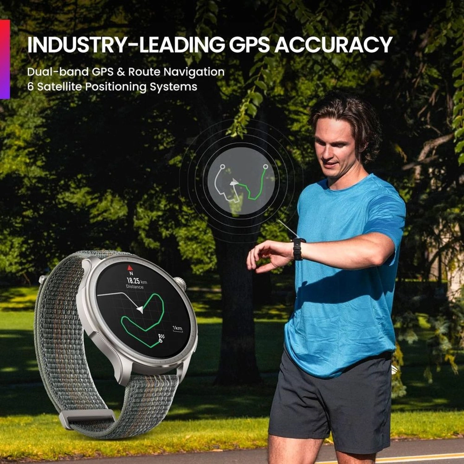 Balance 46mm Biodegradable electroplated aluminum alloy GPS