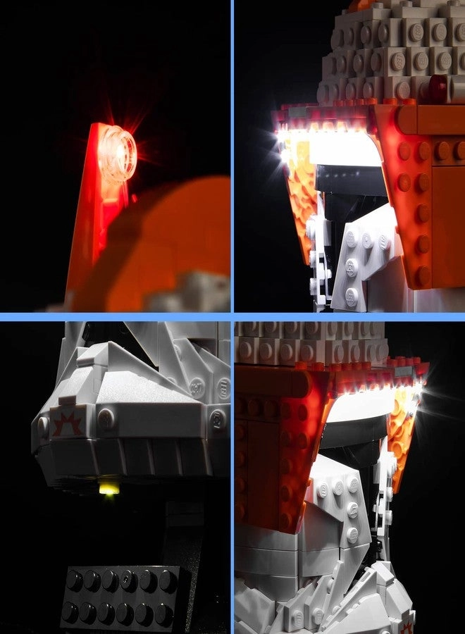 LED Light Kit - Compatible with Lego Clone Commander Cody Helmet 75350 DIY Lighting Set