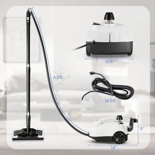 Steam Cleaner - 5 bar/72.5 PSI 1.8 L/61 oz
