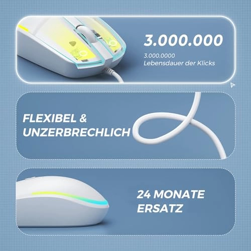 Wired LED RGB Backlit Mouse - USB