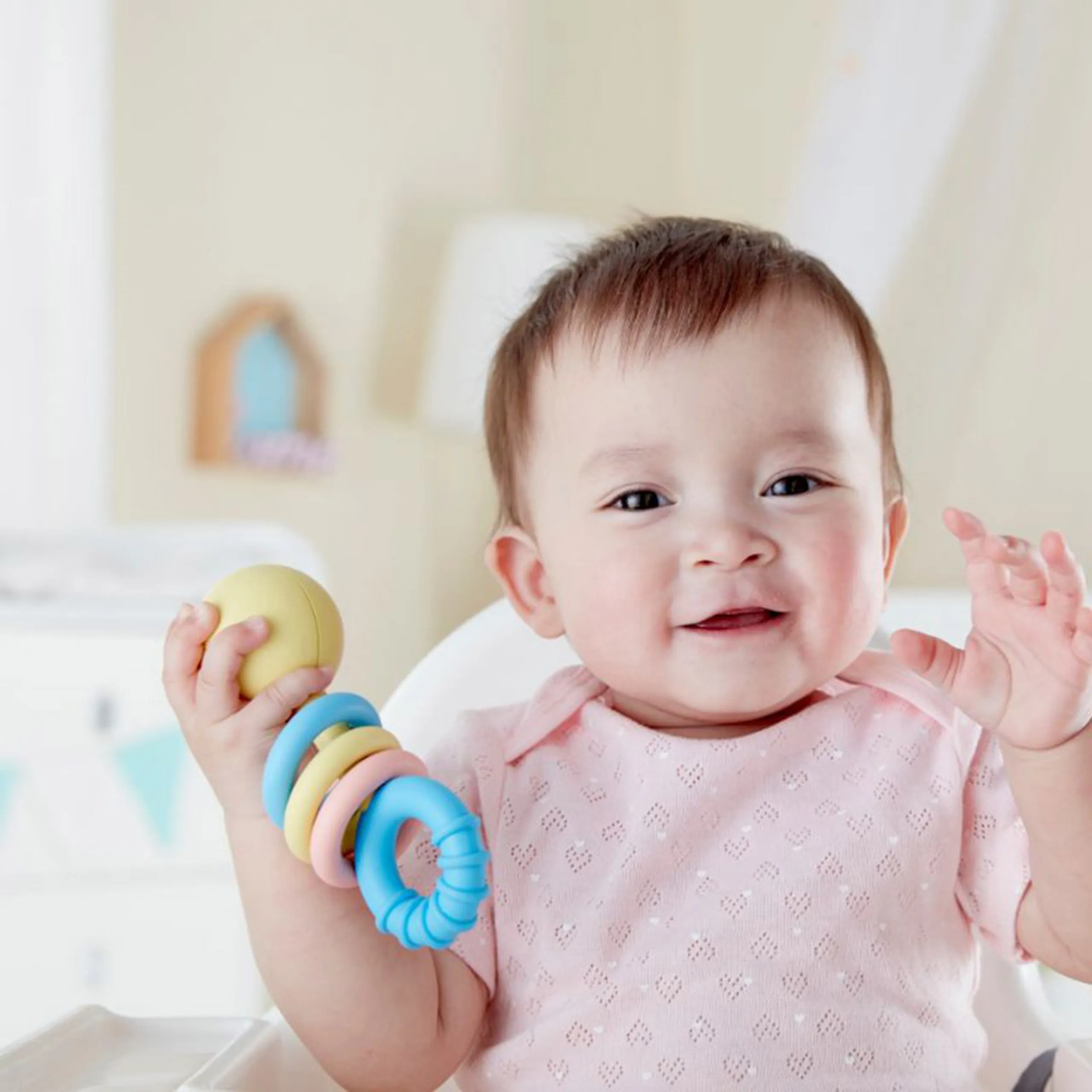 Rattling Rings Teether - rice-based material