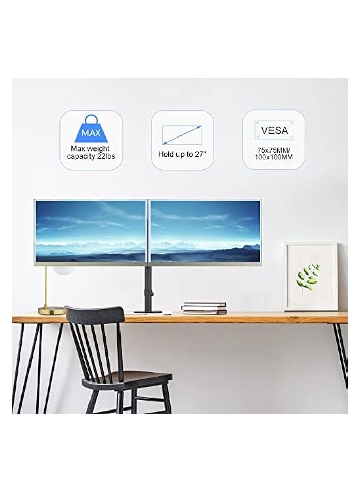 Dual LCD Monitor Desk Mount Stand - 2 27in