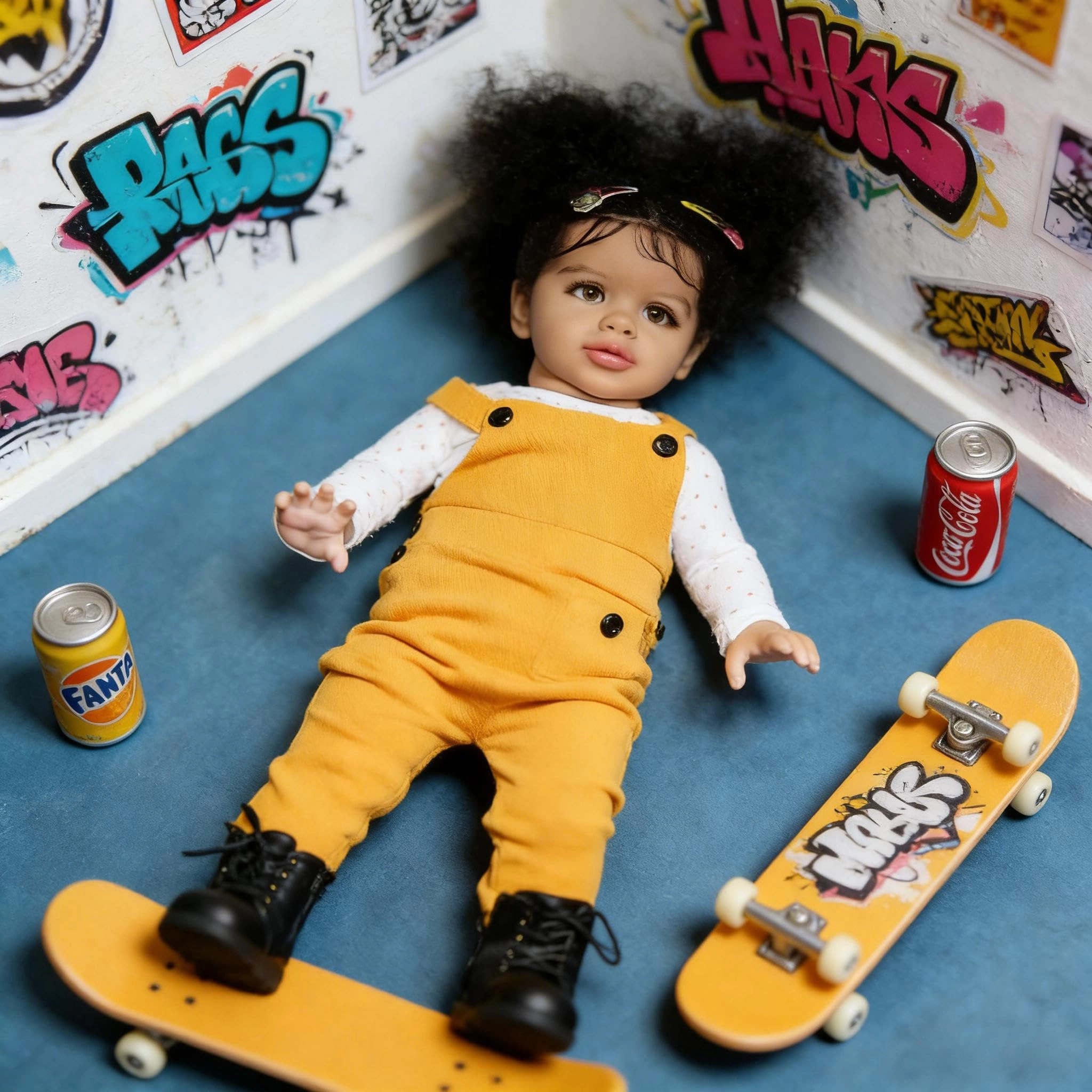 Pippa Reborn Baby Doll - 26 inch Cotton Vinyl Hand-rooted Curly Hair Ages 3+