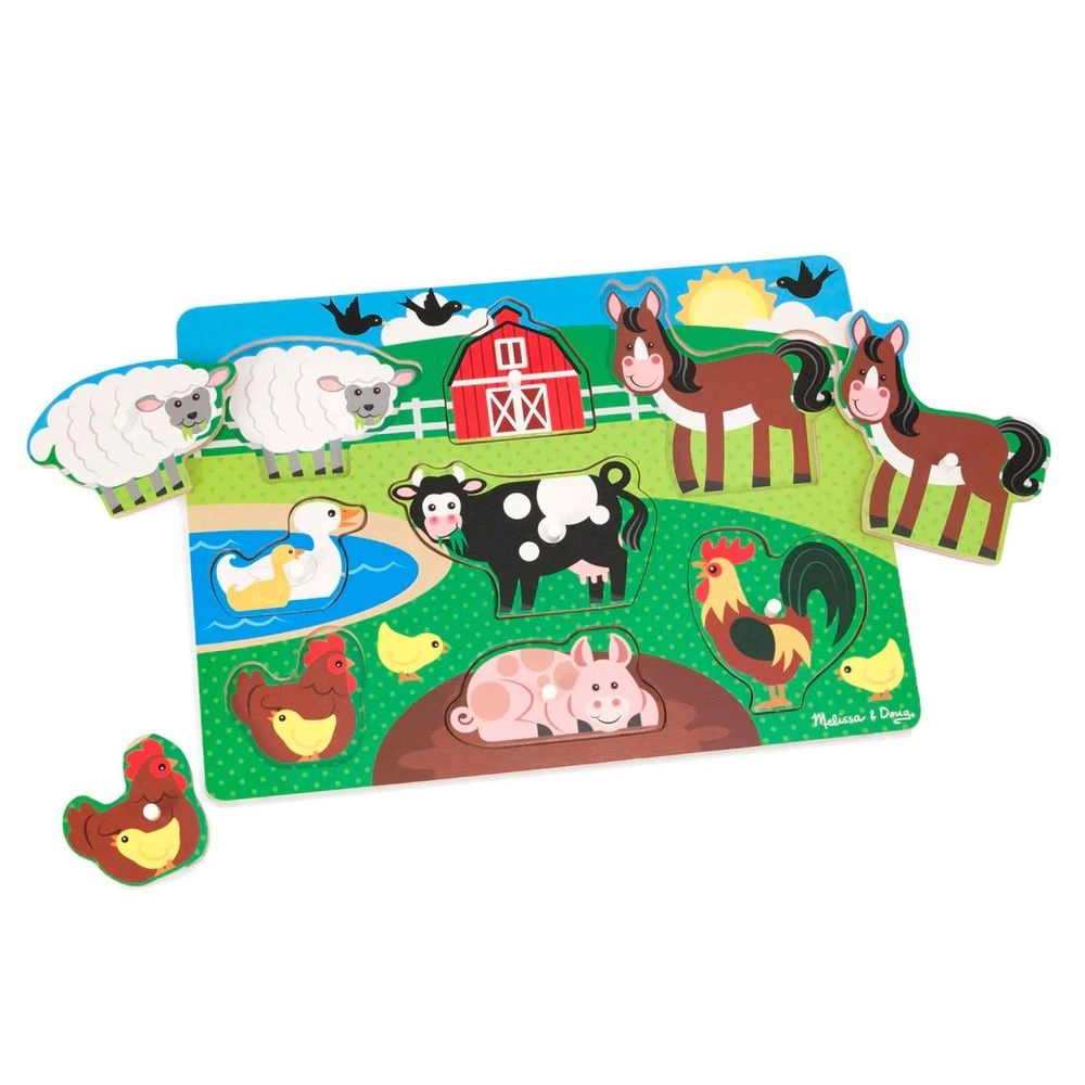 Farm Peg Puzzle - 2 years+ 8 pieces