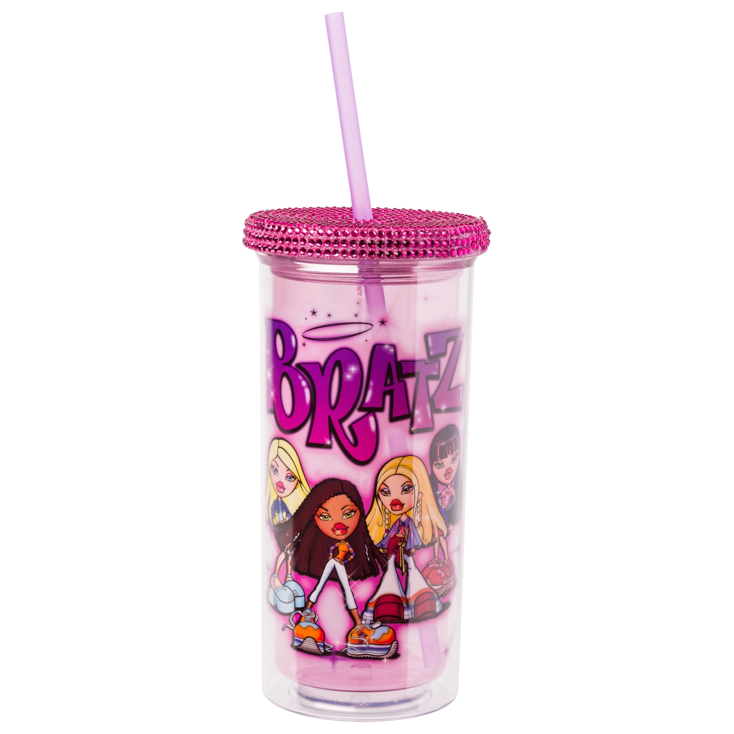 Silver Buffalo Bratz Reusable Cup - 1 pcs Rhinestone lid