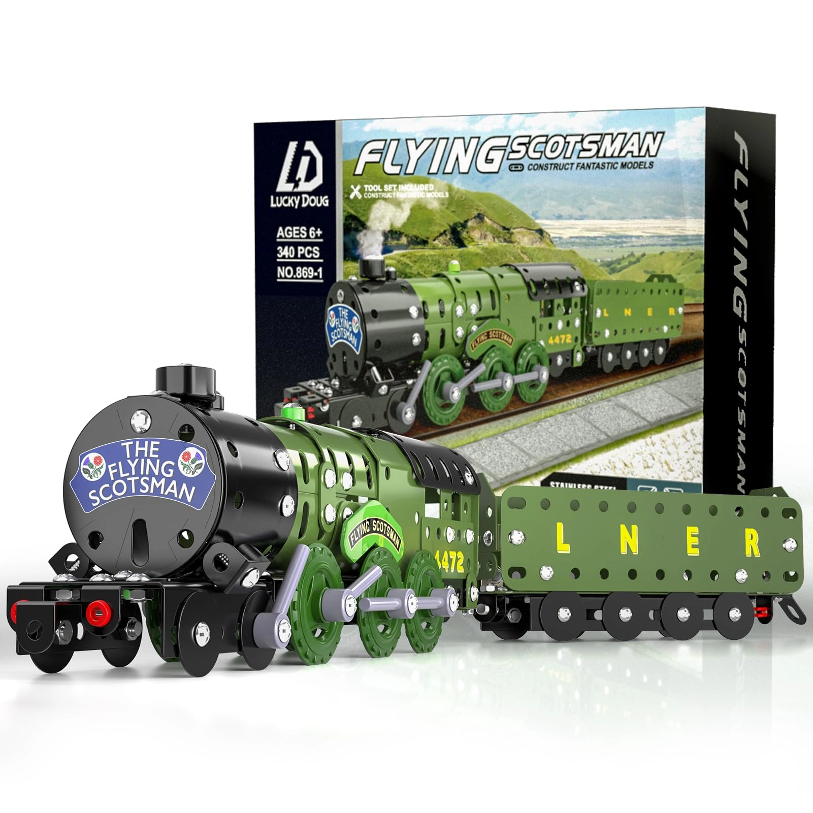 Lucky Doug STEM Building Projects Model Train Set (869-1) - Vehicle