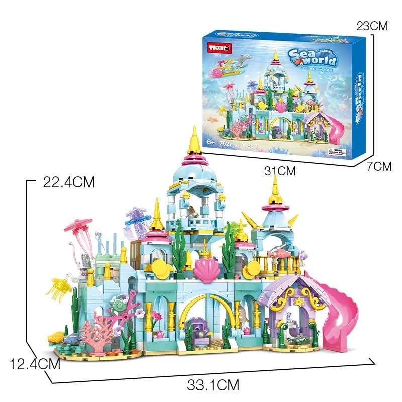 11833 Sea World Underwater Castle Furina's Palace - 6 Years 766 pieces