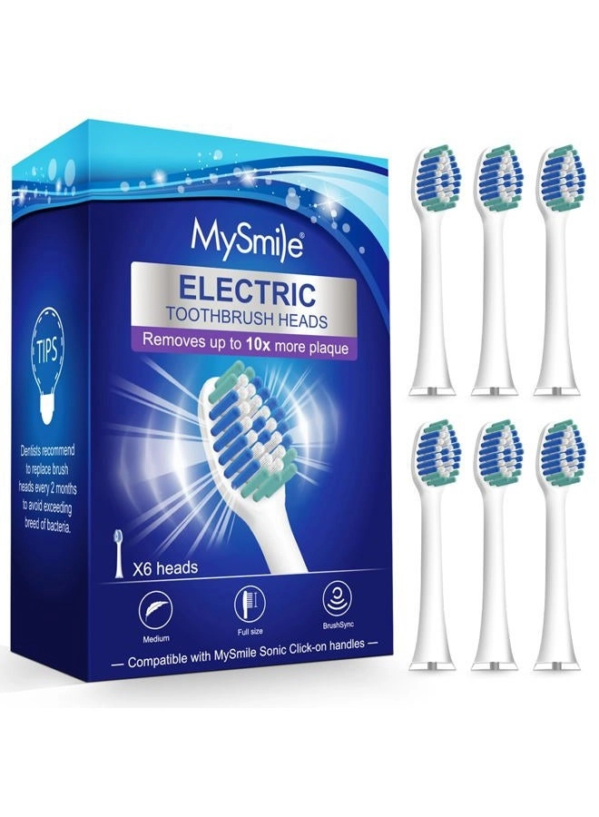 Electric Toothbrush Replacement Heads - 6 Packs Black