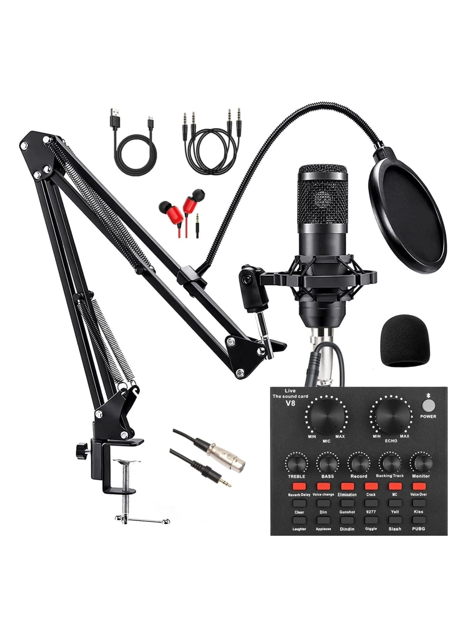BM800 + V8S USB Microphone Kit