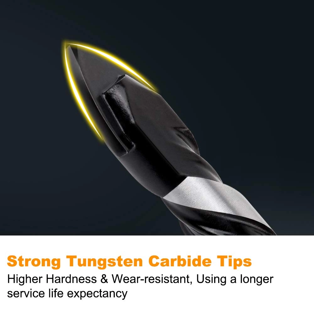 Drill Bit Set - Carbide 6PCS 1/4"-1/2"