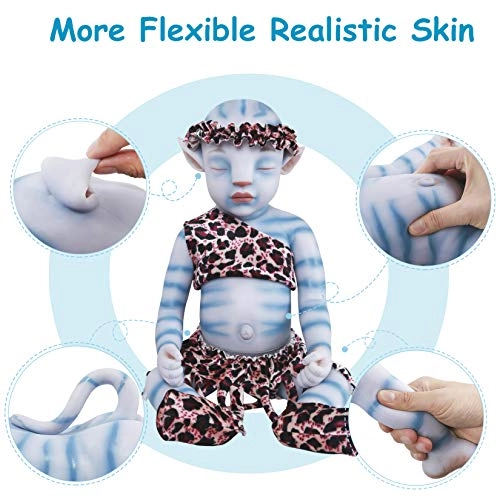 Na'vi Avatar Reborn Baby Doll - 20 Inch Full body Silicone